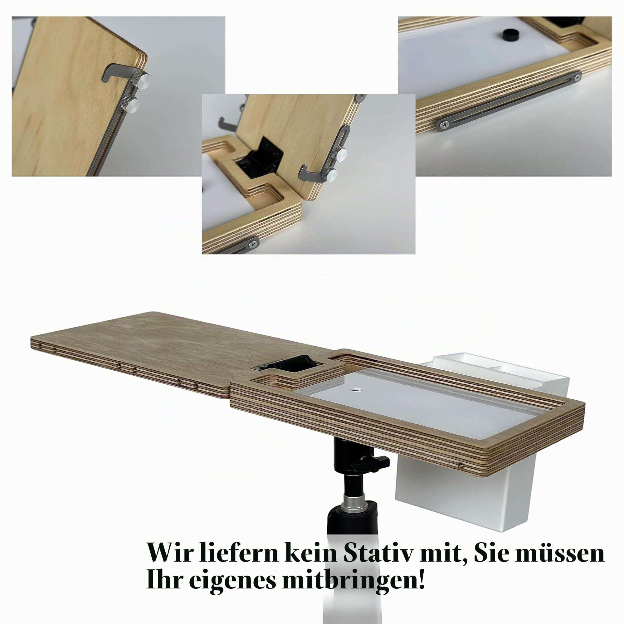 Tragbare Staffelei für Plein Air Painting Pochade Box mit glatter Oberfläche, verstellbare Holz-Tischstaffelei für Künstler, Studenten
