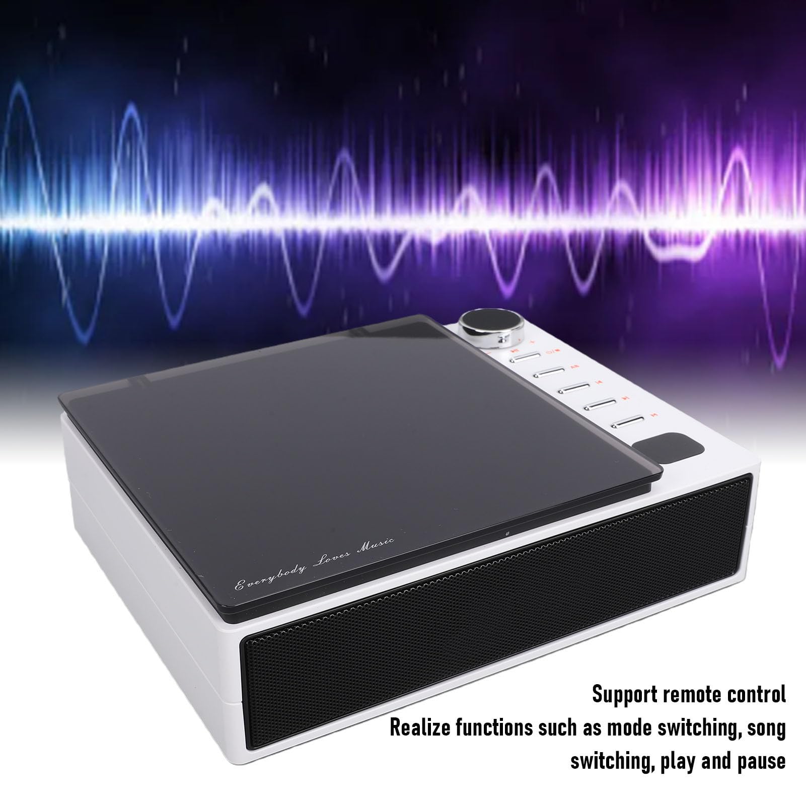 VBESTLIFE Lettore CD Portatile, Lettore CD Radio FM Bluetooth 5.1 con Telecomando, per la Riproduzione di Musica Yoga in Ufficio a Casa (WHITE)