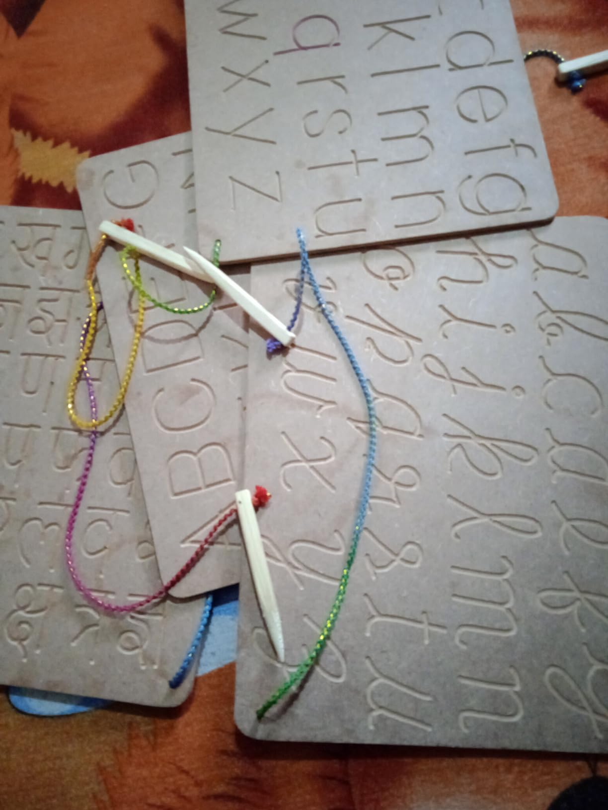 Wooden Tracing Board for Kids - Alphabet Letters Learning and ...