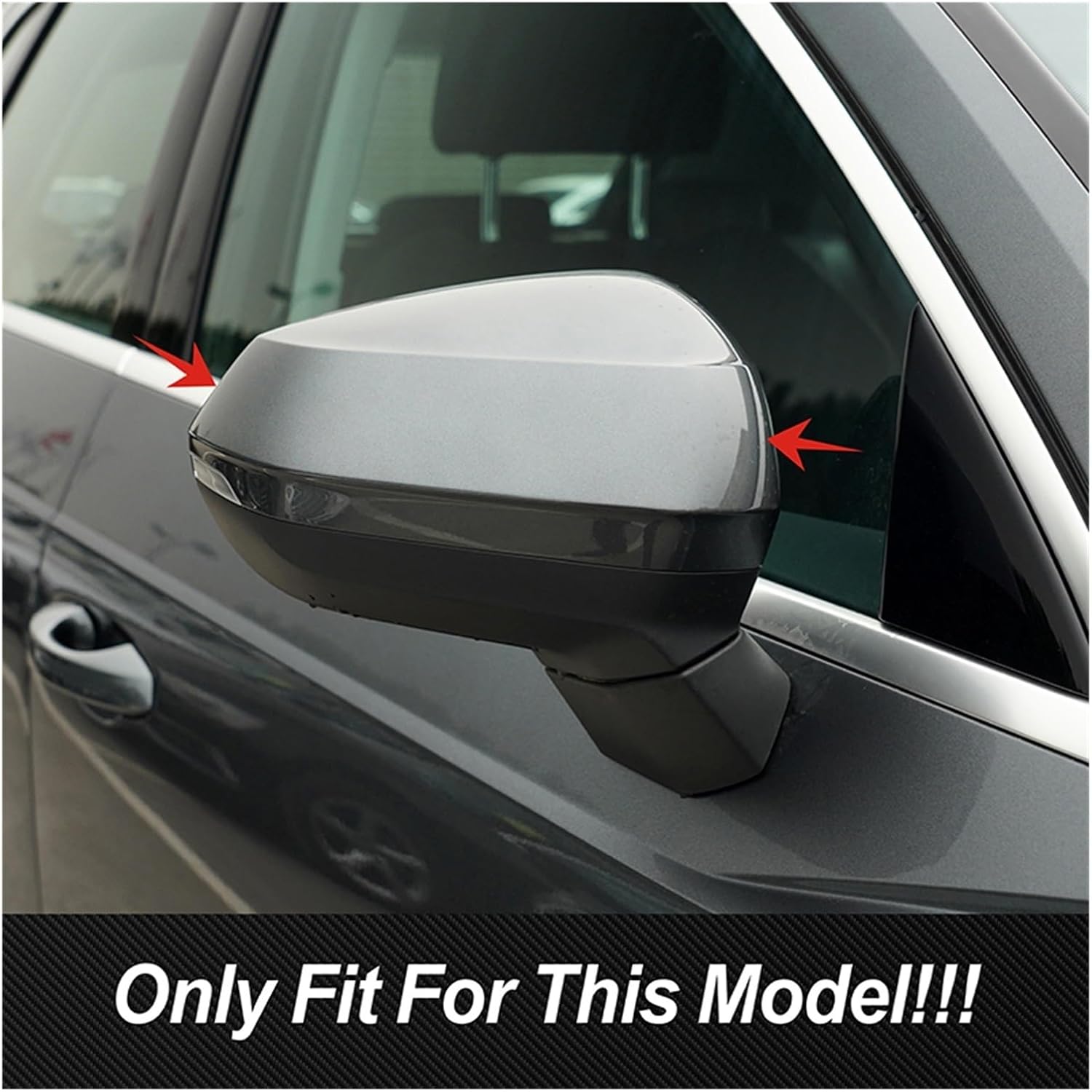 車のバックミラーハウジング For Q3 2019-2022 Rearview Side Wing Mirror Cover Fra