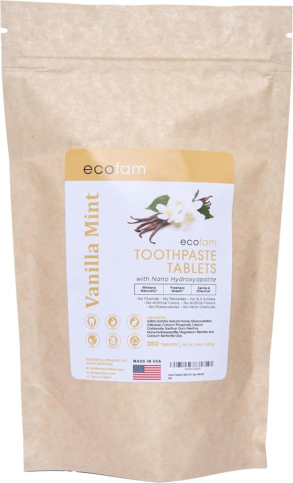 Ecofam Toothpaste Tablets Vanilla Mint Chewable