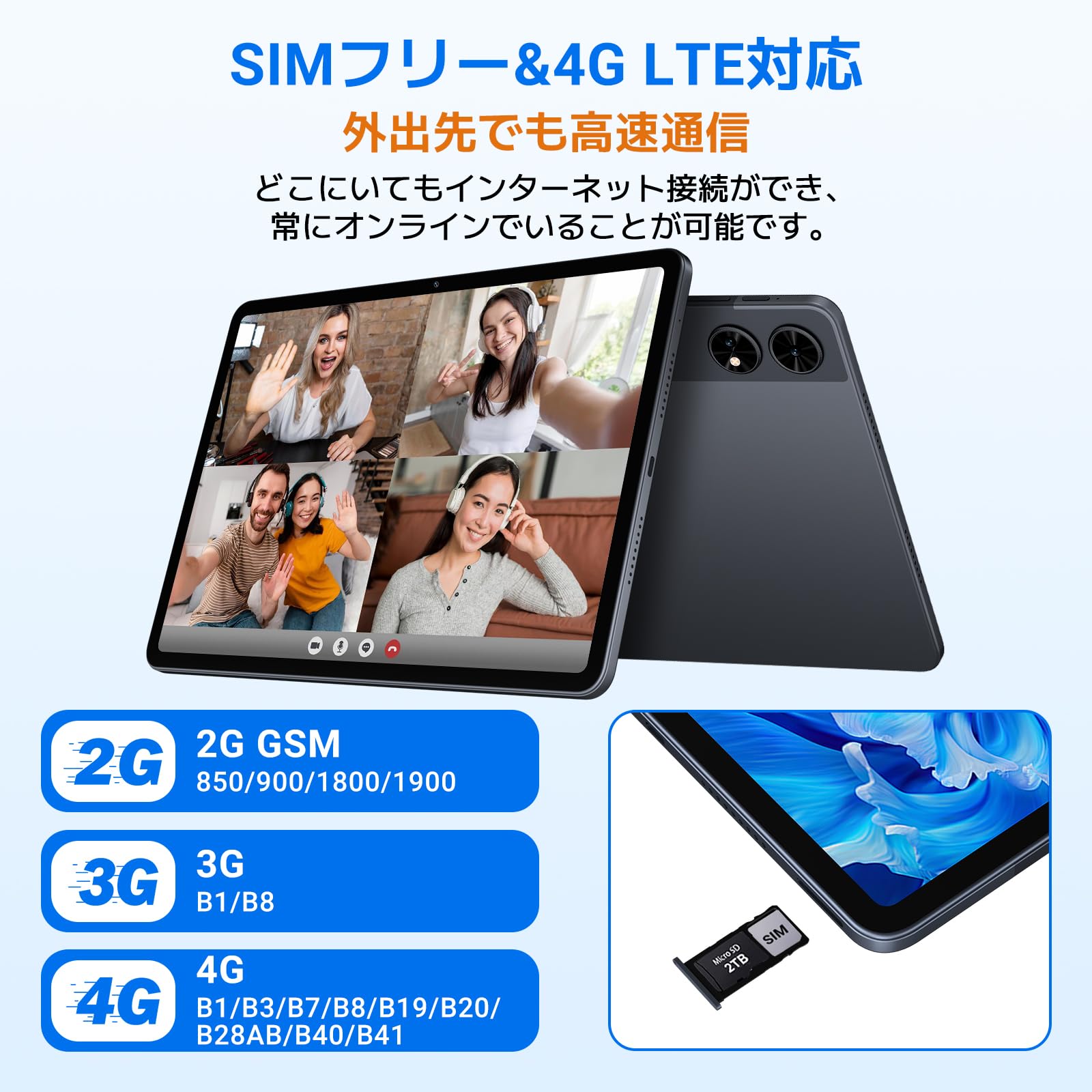 Amazon.co.jp: TABWEE T60 Android16 タブレット 12インチ、2.5K IPS大