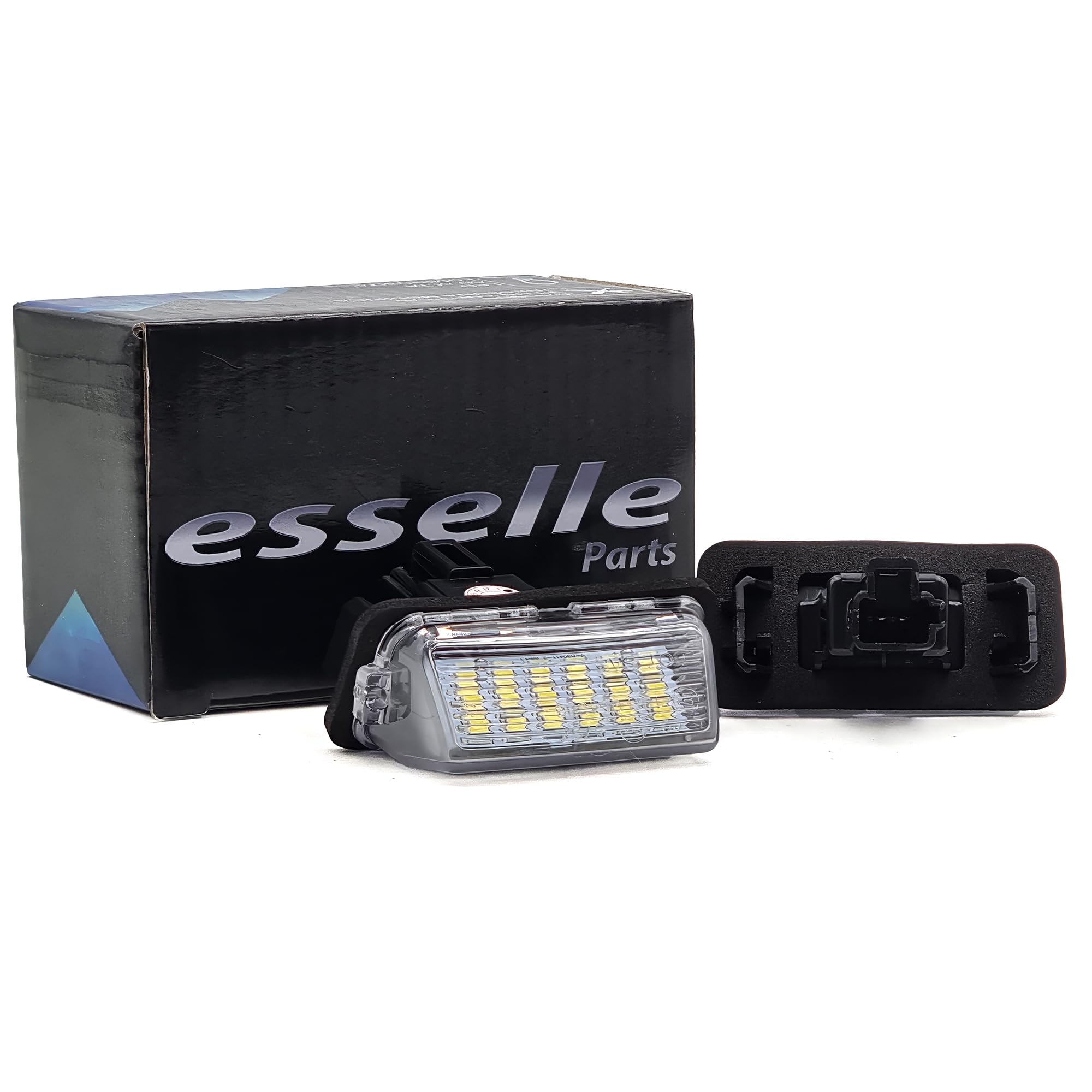 Placchette Luci Targa LED Compatibili con Toyota Auris MK2, Avensis 3, C-HR MK2, Verso S, Yaris 4, Cross, 18 SMD CANBUS 6000K Bianco Ghiaccio Plug & Play Nessun Errore