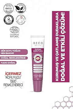 Bee'o ApiCare Propolisli Kara Mürverli Dudak Koruyucu, 10 ml