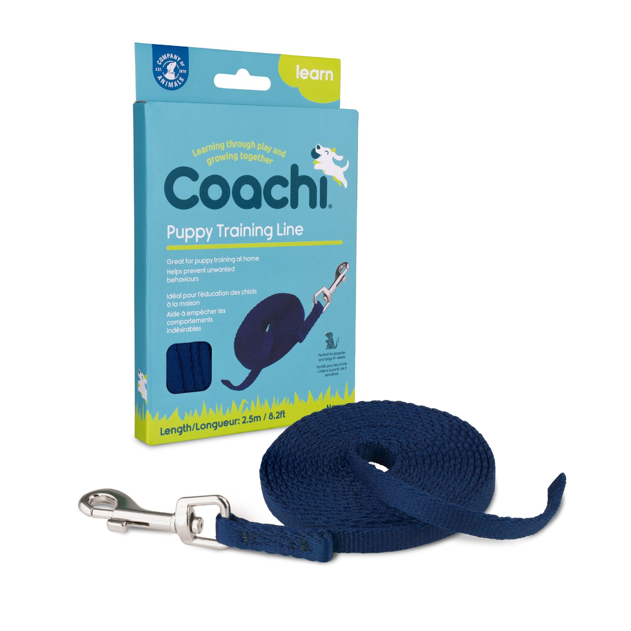 Coachi Puppy Training Line, Toilet Training, Jumping Up, Running Off, Place Avoidance, Chewing, House Manners, Easy to Use, Lightweight Indoor House Lead. Suitable for Puppies & Newly Acquired Dogs