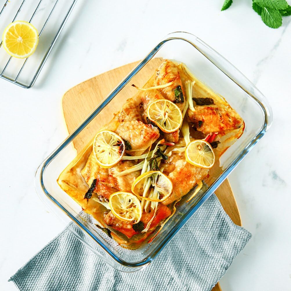 BESTonZON Rectangular - Baking Dish Sturdy Serving Plate for Household Use for Family Gatherings and Parties