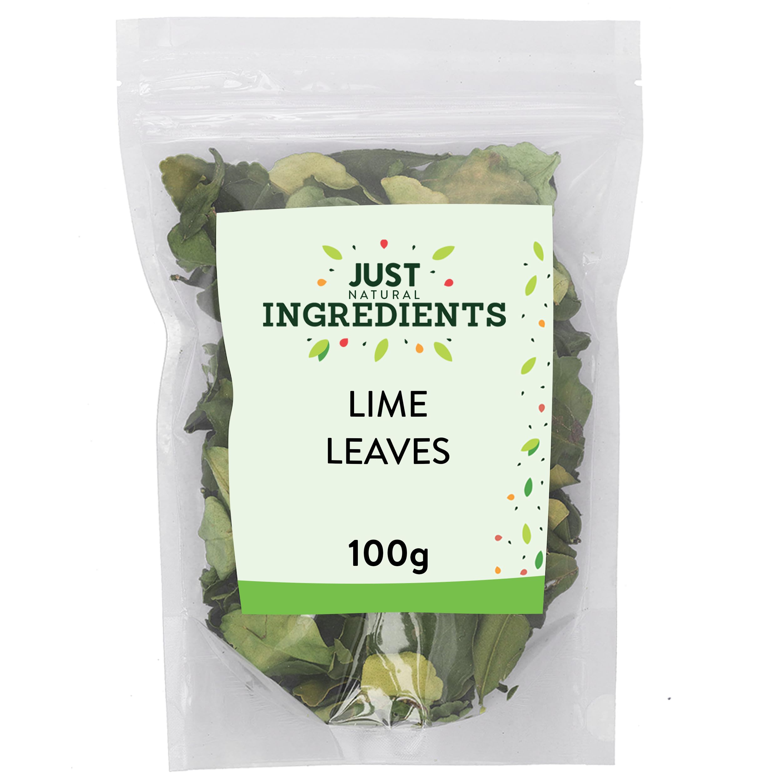 JustIngredients Kaffir Lime Leaves 100g, Perfect for Curry and Thai Recipes for a Citrus Zest