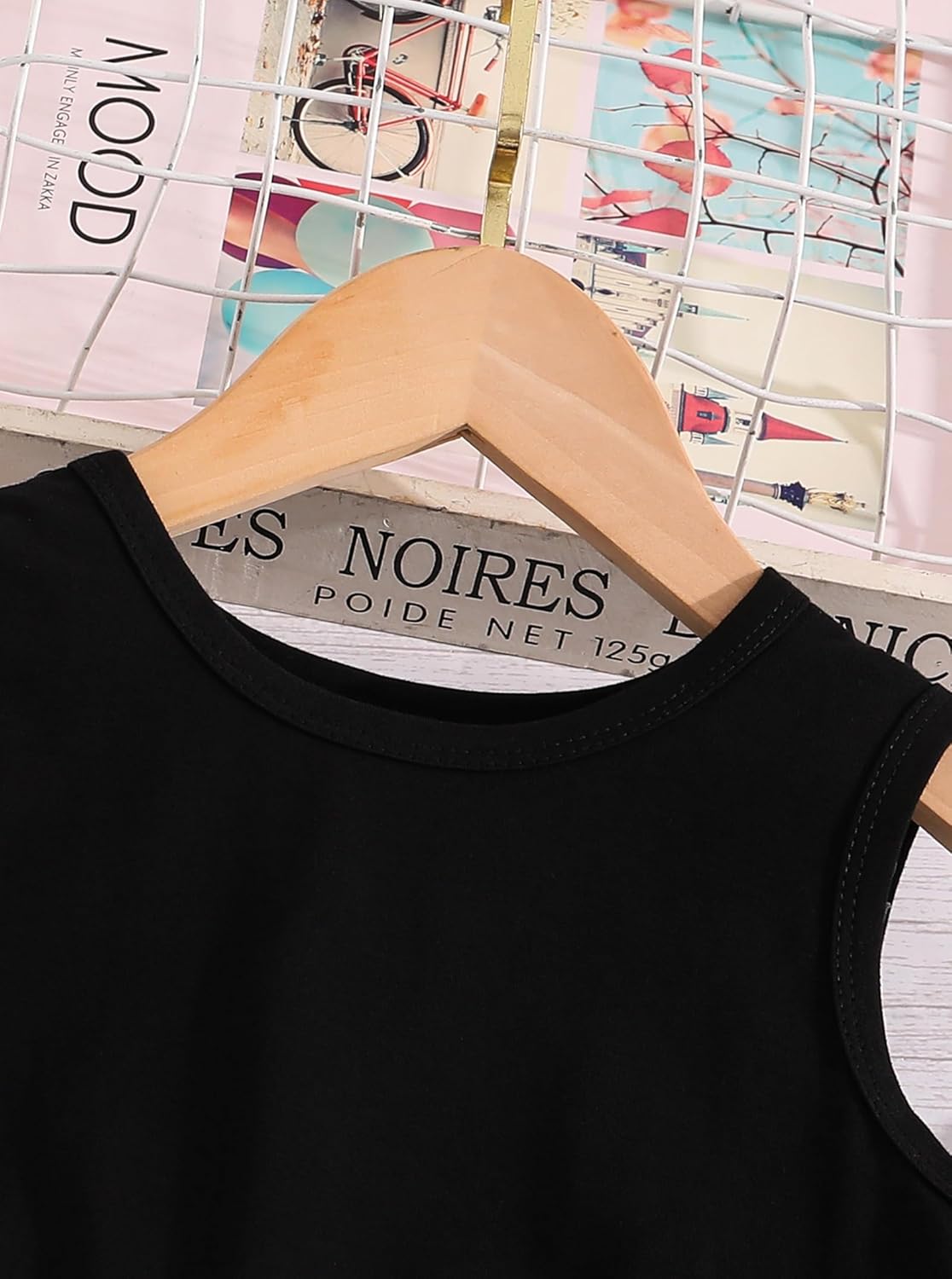 Girls' 2 Piece Outfits Sleeveless Crop Tank Tops and Cargo Pants Clothing Set - Image 5