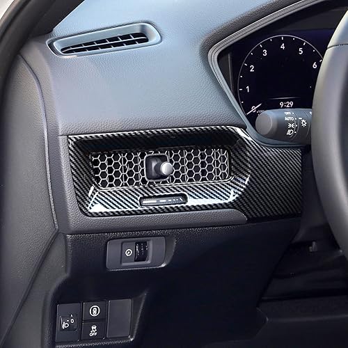 Miniatura 138 de Car Central Armrest Box Cover Decals for 2022 2023 2024 2025 Honda Civic 11th Gen Accessories ABS Carbon Fiber Interior Stickers