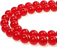 Vista 206 de MJDCB Natural Multicolor Volcanic Lava Stone Round Loose Stone Beads DIY for Jewelry Bracelet Making 15" (6mm, White)