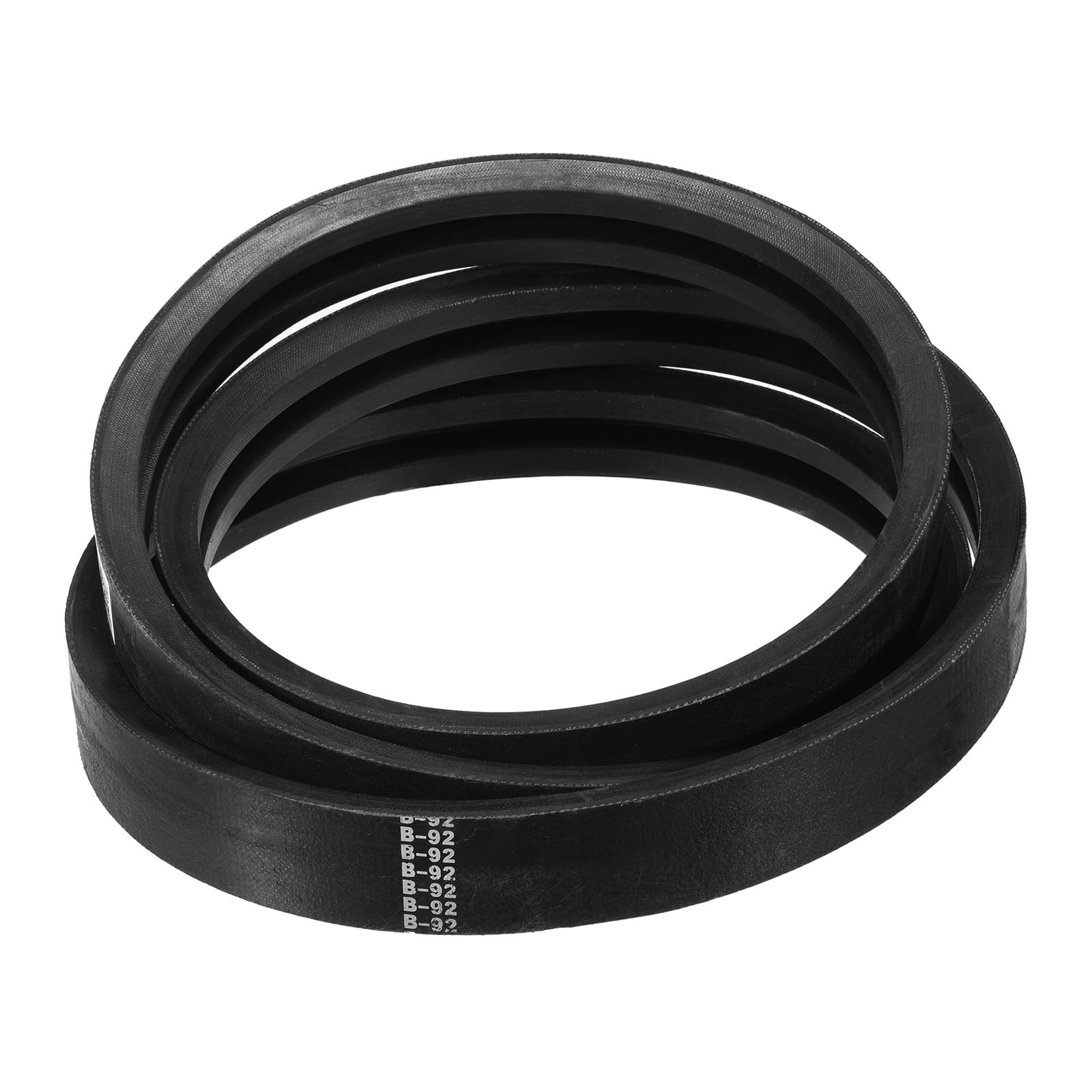 uxcell Cinghia trapezoidale classica avvolta 2/B92, in gomma industriale con circonferenza esterna da 241,3 cm, con profilo B, per apparecchiature di macchine industriali, colore nero