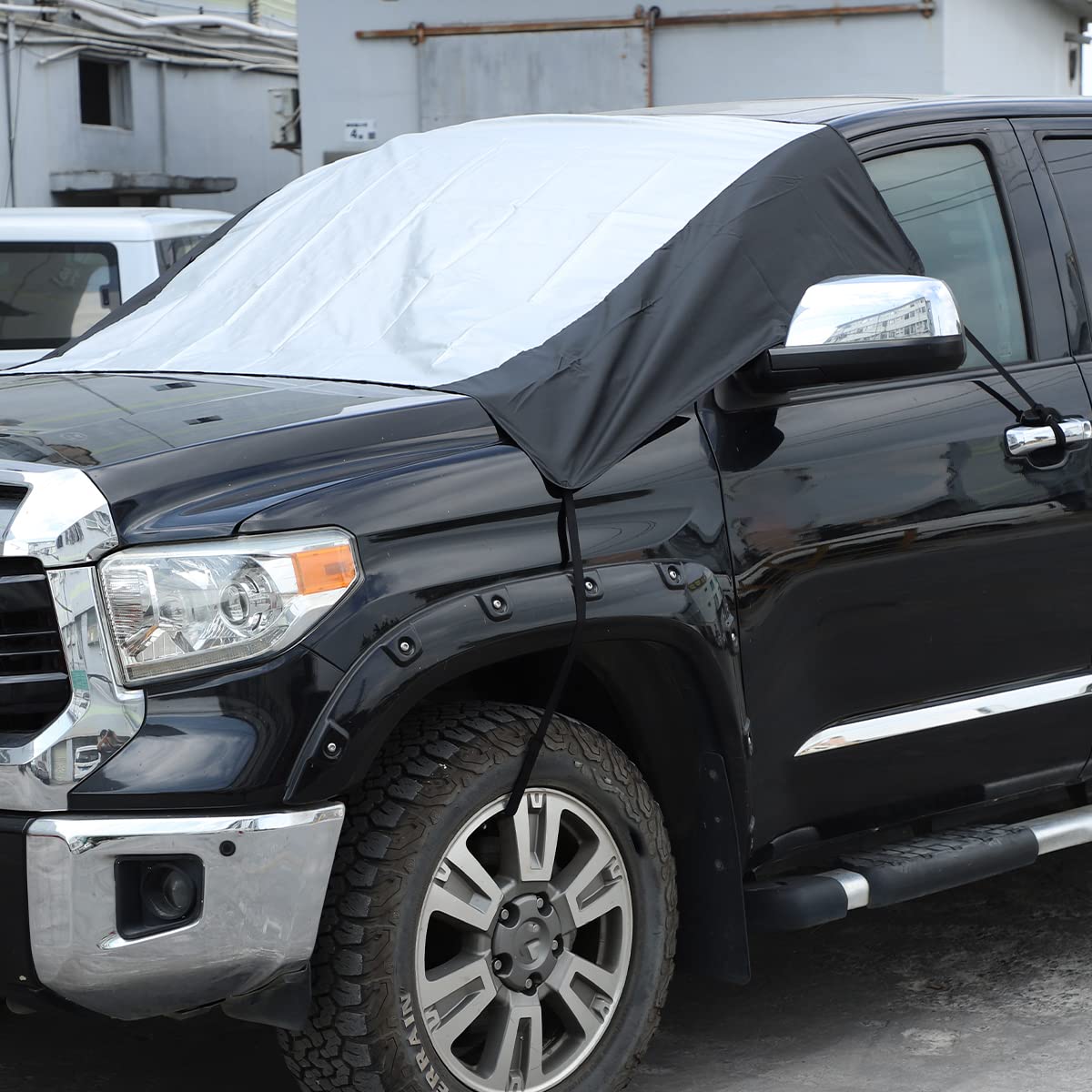 CHEAYAR Copertura neve parabrezza compatibile con Toyota Tundra 2015-2021, impermeabile/antivento/polvere/protezione solare/copertura parabrezza auto inverno estate (modelli 2015-2021)