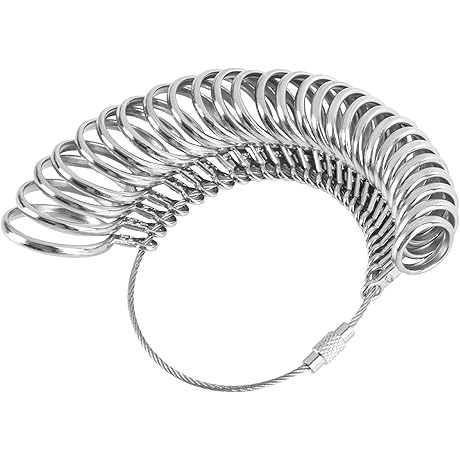 NuLink Ring Sizer Measuring Tool - Accurate Ring Gauge for Precise Jewelry Sizing