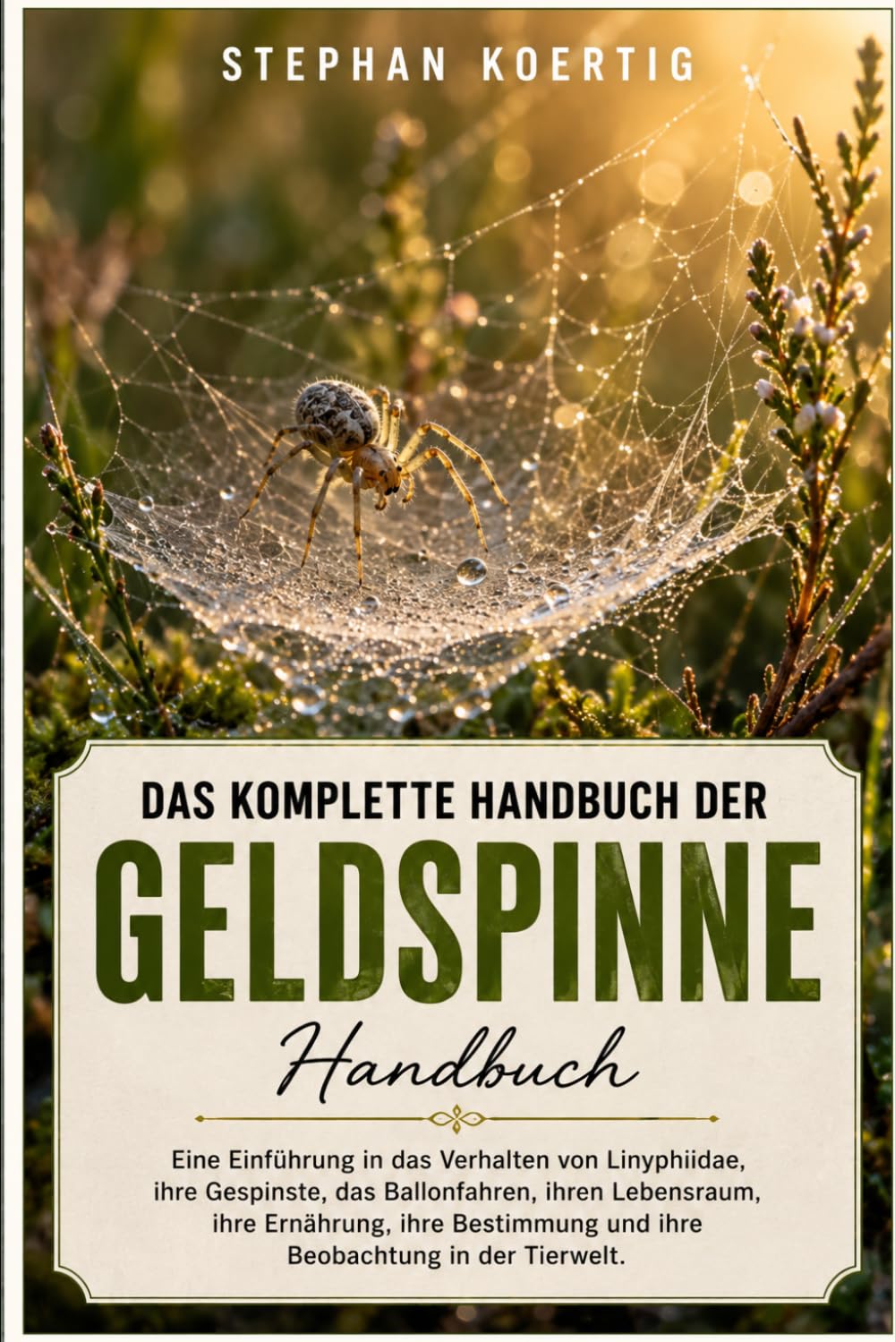 DAS KOMPLETTE HANDBUCH DER GELDSPINNE: Eine Einführung in das Verhalten von Linyphiidae, ihre Gespinste, das Ballonfahren, ihren Lebensraum, ihre ... und ihre Beobachtung in der Tierwelt.