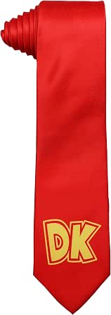 Retro Gaming Fan Red Polyester Necktie