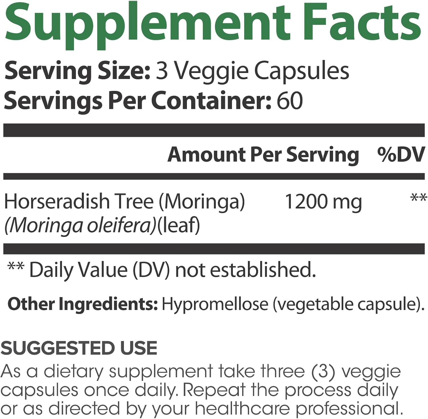 Lumen Naturals Moringa for Women – 1200mg Per Serving – 180 Veggie Capsules – 60 Servings – Made with Natural Ingredients – Non-GMO, Vegan & Gluten-Free (180 Count (Pack of 1))