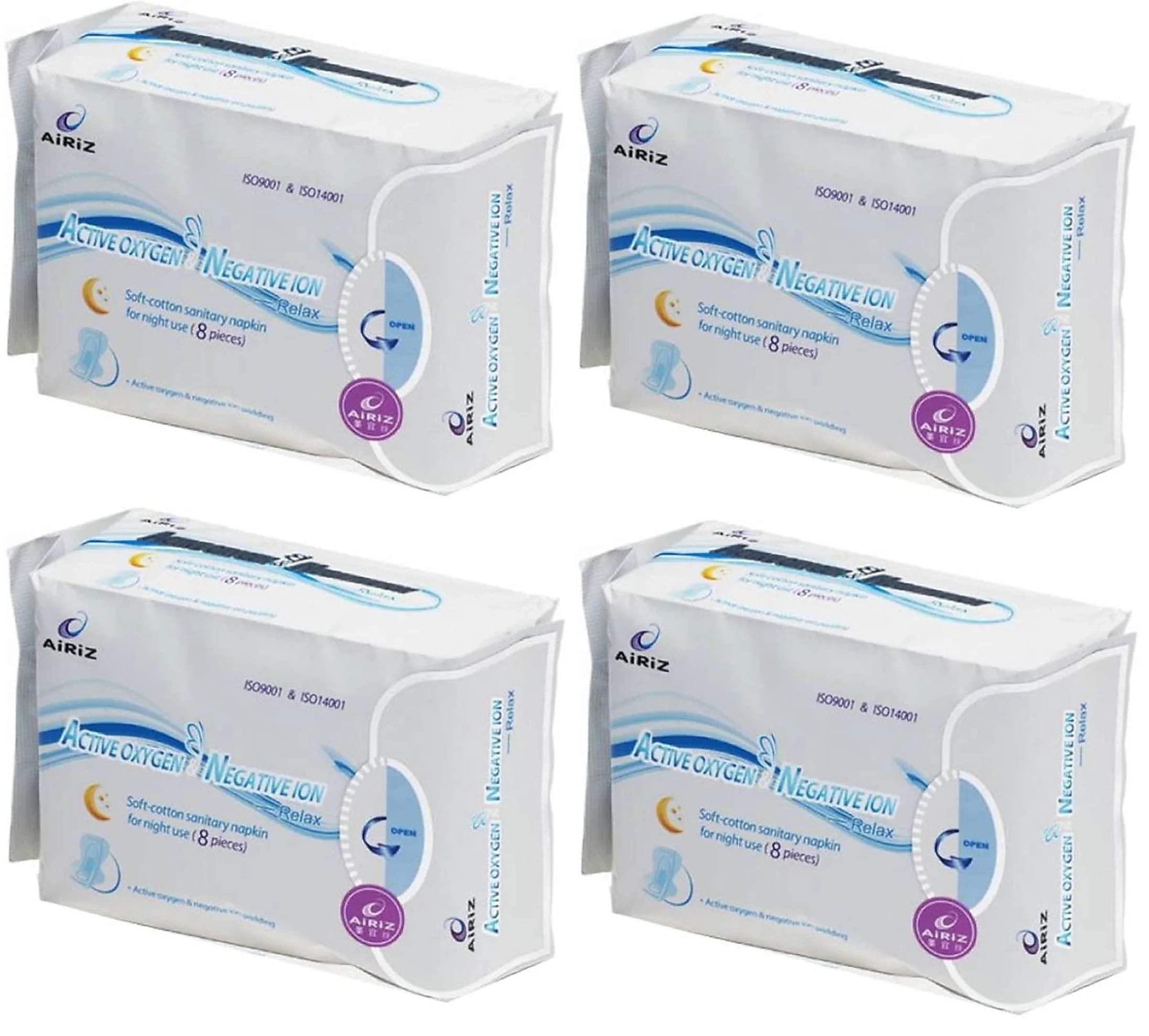 Airiz Soft-Cotton Sanitary Pads With Wings For Night Use :: 280mm Long :: 32 pads in 4 Pack (B093H63M8F) Amazon Price History, Amazon Price Tracker