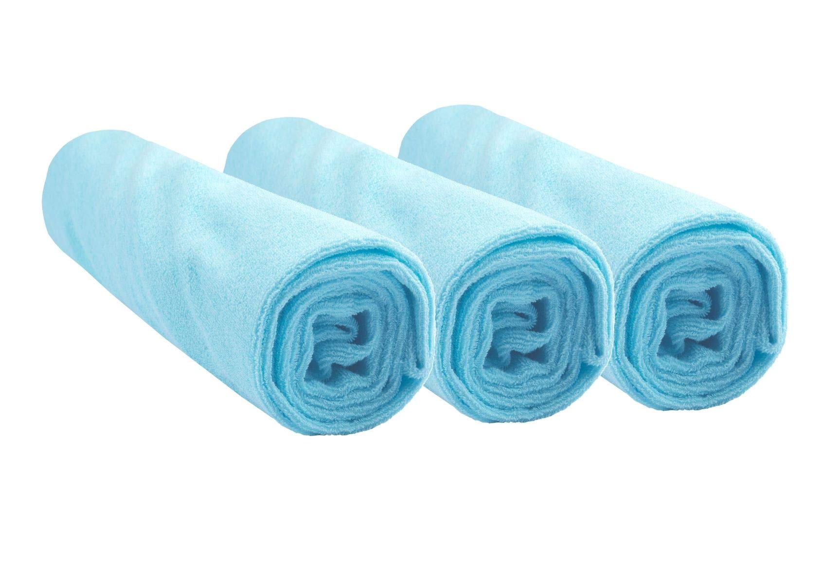 Set of 3 Cotton Changing Mat Covers, 50 x 70 cm, 7 Colours Available (Turquoise)