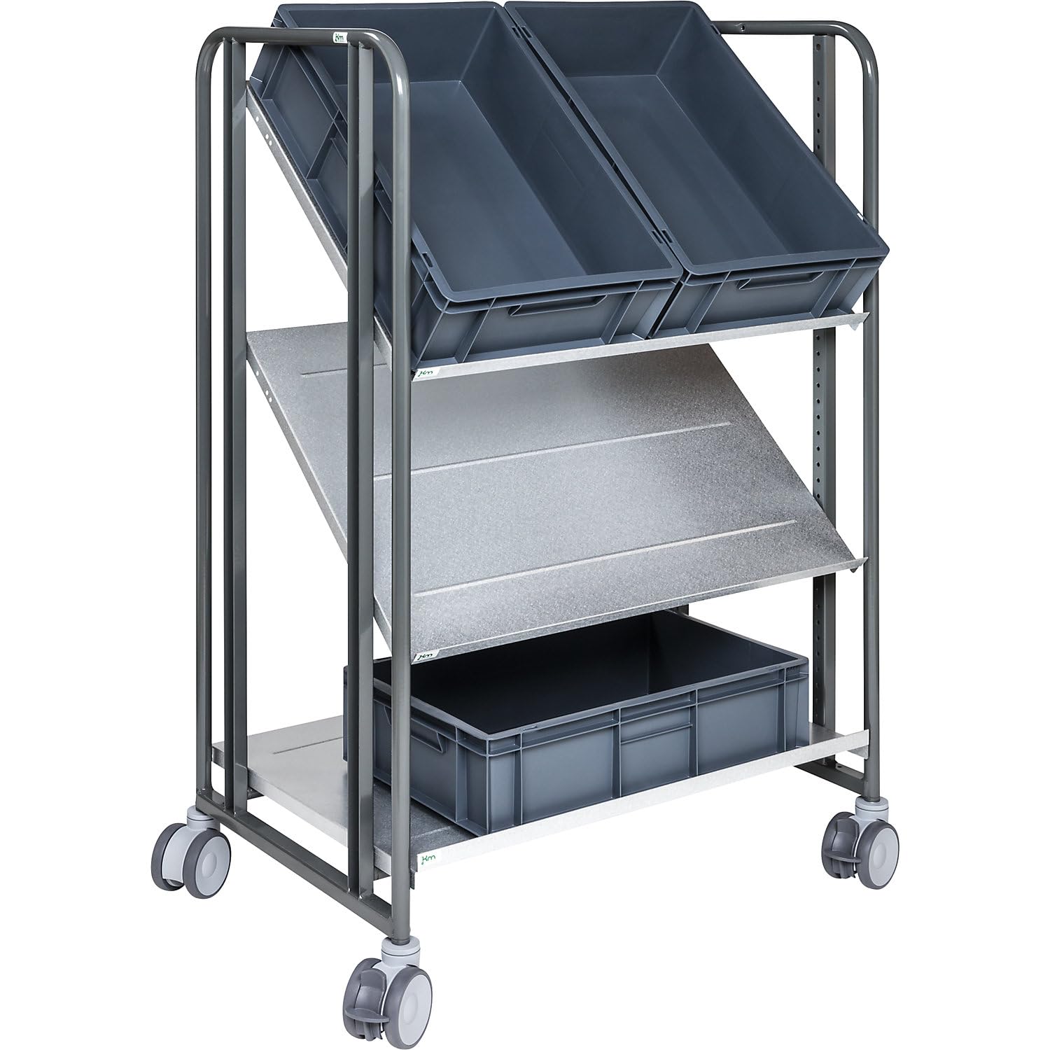 Chariot de préparation E-Commerce - 3 étages - 877 x 638 x 1300 mm (L x l x H)