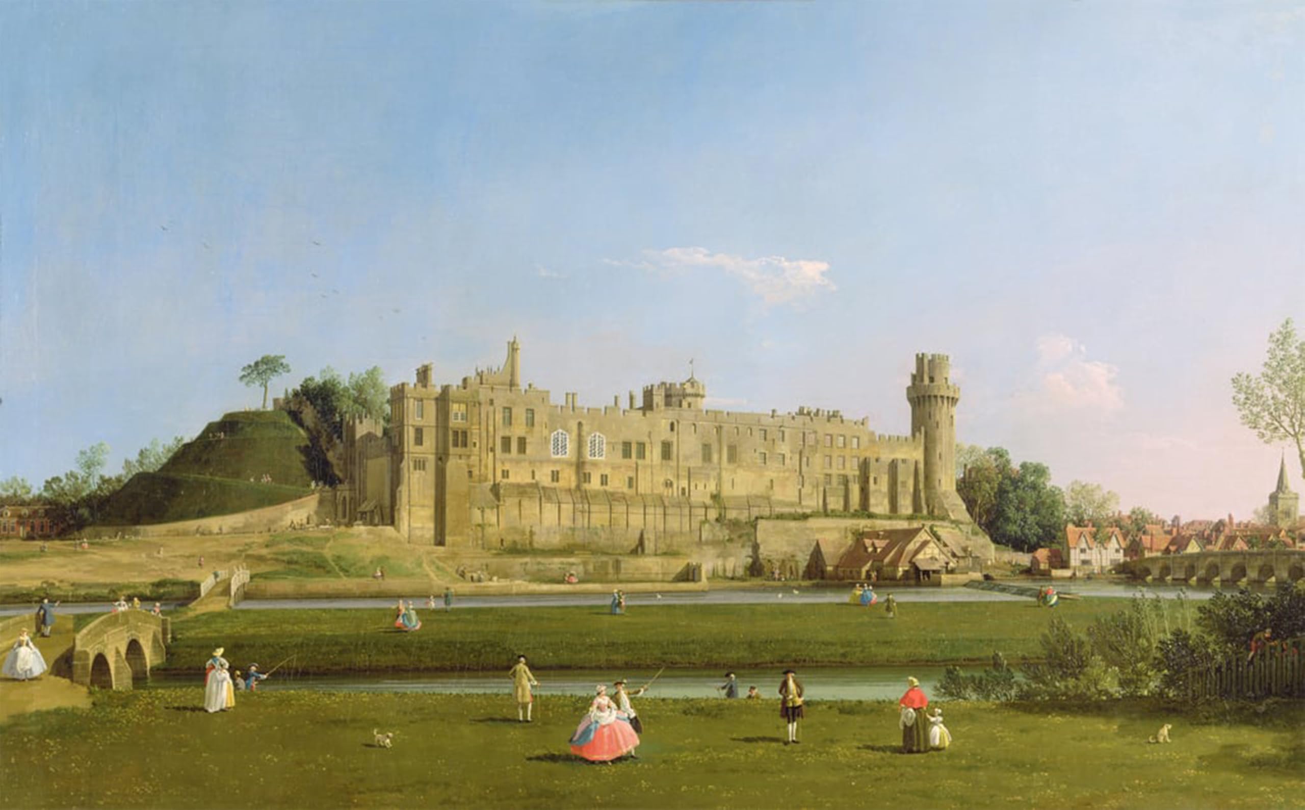 Serendipitp No Frame Vintage Wall Art Canvas Nordic Poster Canvas Print Picture Warwick Castle By Antonio Canal Wall Art Poster For Home Decor 60X90cm