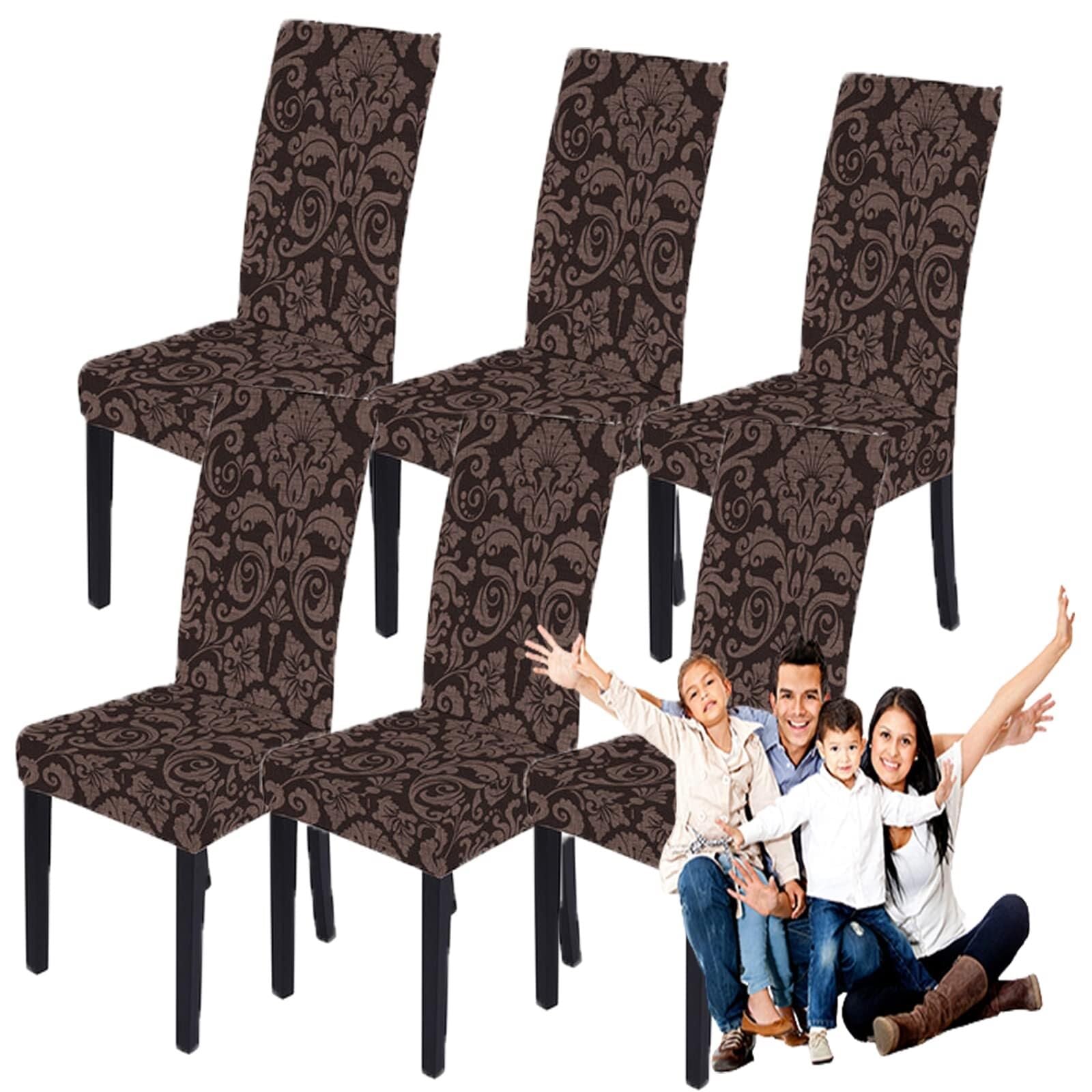 NMVAWIPT Stretchable Polyester-Spandex Dining Chair Covers Non-Slip Elastic Slipcovers For Room Banquet Hotel(9#,6pcs)