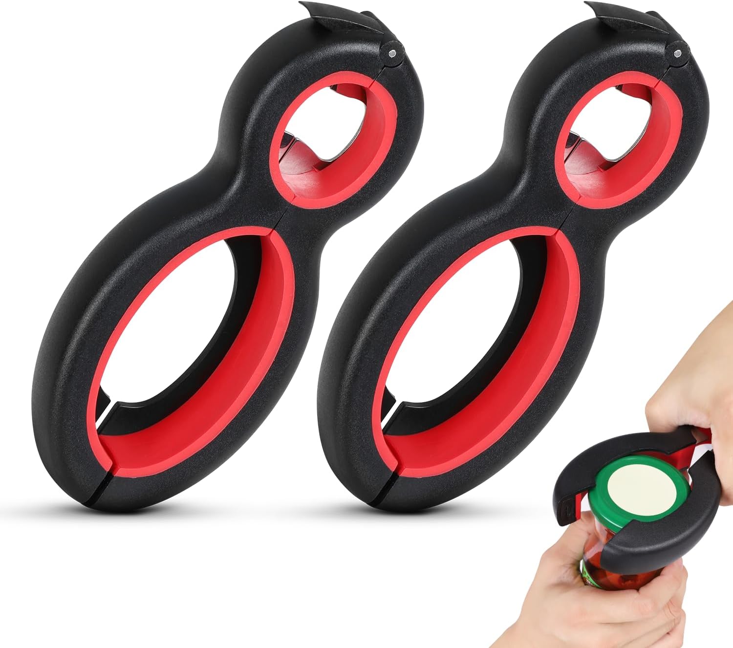 2Pcs Multifunctional Jar Opener, 6 in 1 Jar Opener Set