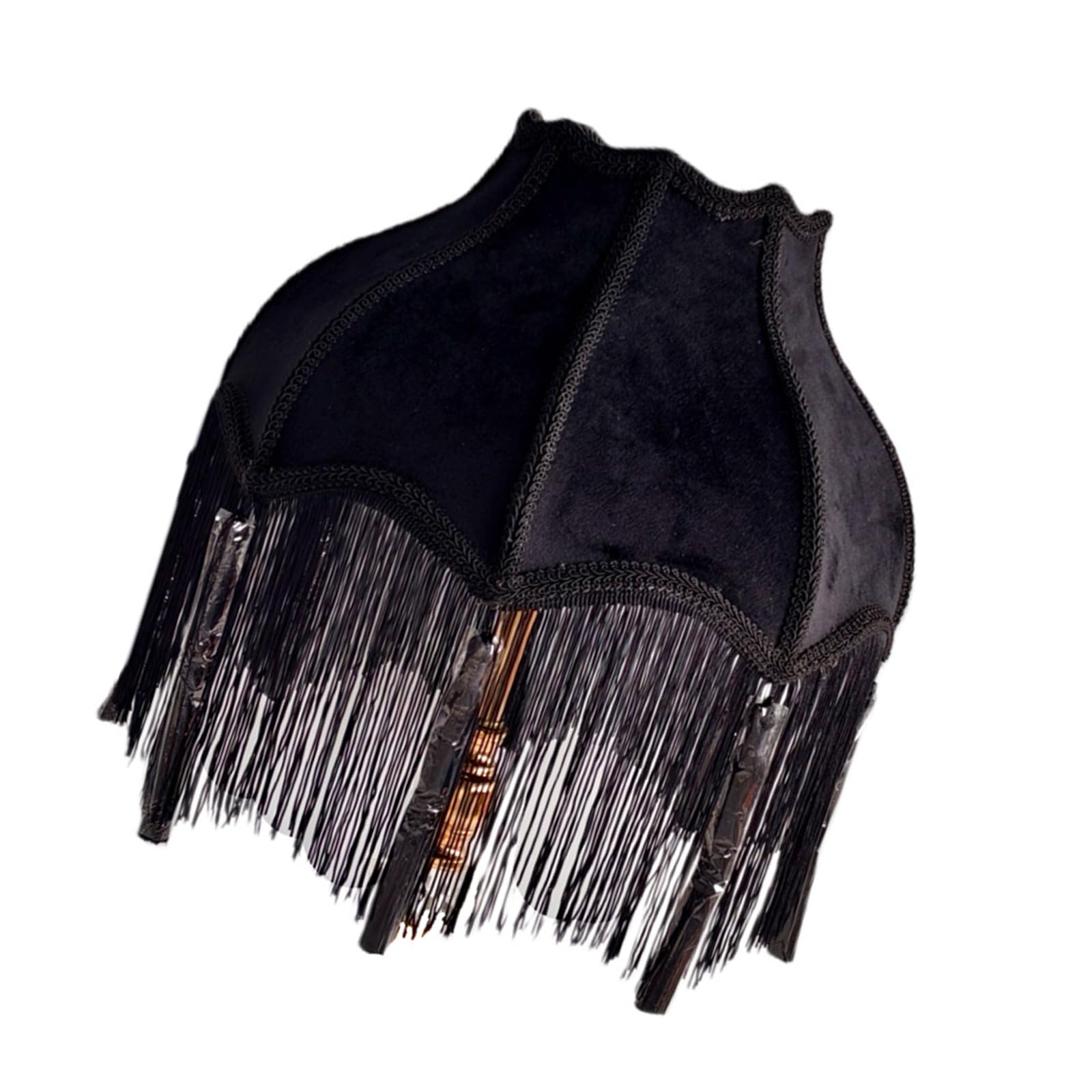 Tassels Pendant Lamps Shade Fabric Construction Floor Fixture Pendant Light Shade for Home Cafe Restaurant Lighting Bedroom Lamp Casing