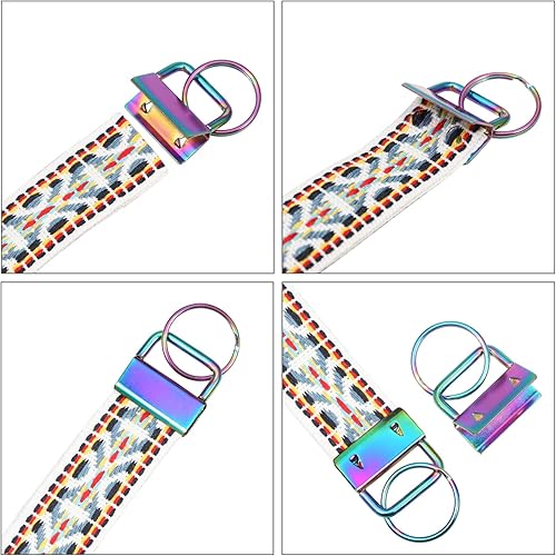 Vista 47 de SPEEDWOX Accesorios para llavero con anillo dividido, juego de correas para manualidades