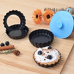 CHEFMADE Mini Tart Pans, Set of 6 for chocolate hazelnut tart
