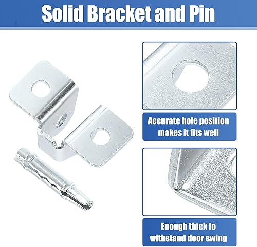 Miniatura 5 de X AUTOHAUX Juego de 4 soportes y pasadores de retención de puerta para Jeep Cherokee 1984-2001 55002361 Juego de reparación de brazo de retención de