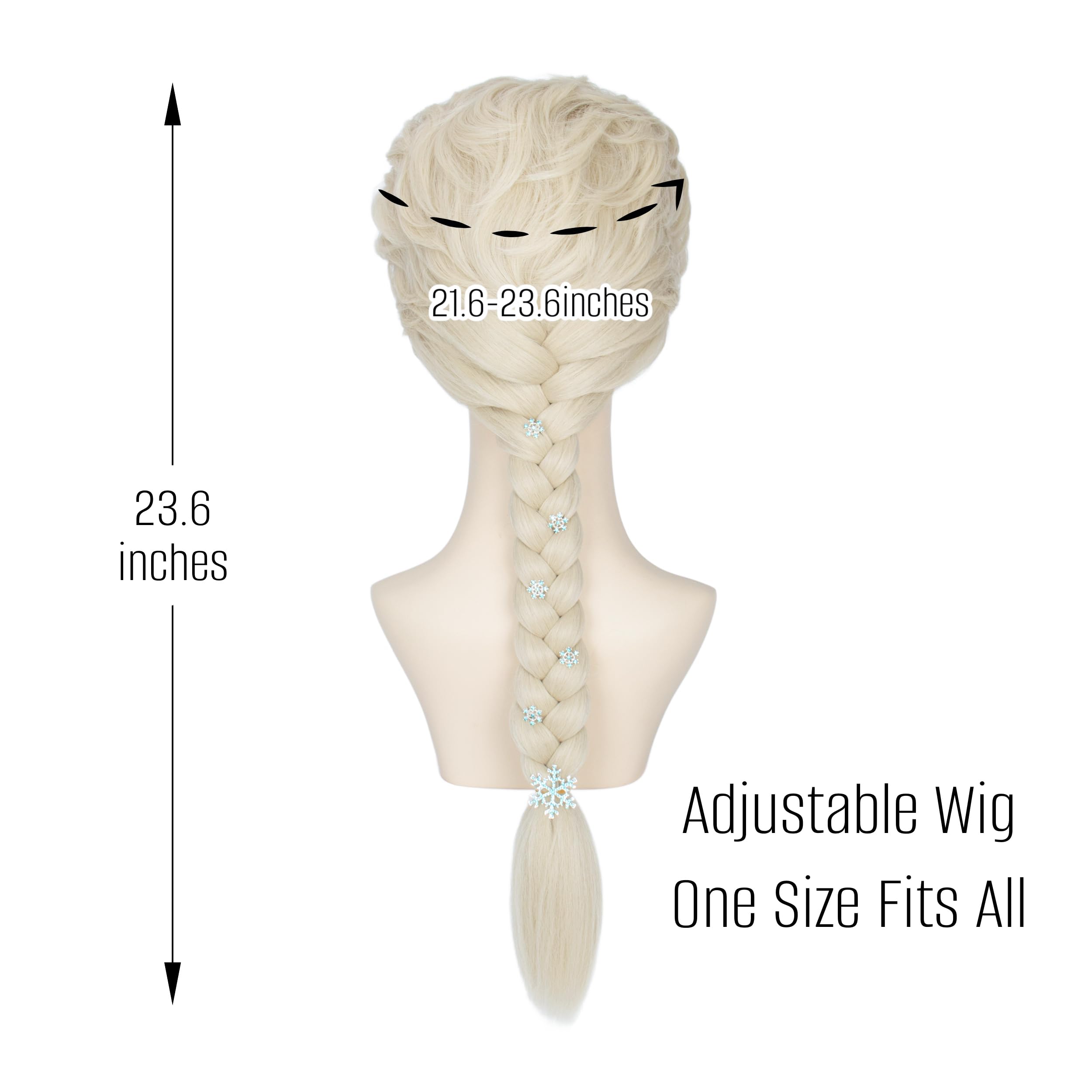 Amazon.com: Miss U Hair Women Princess Blonde Braided Wig  display picture 2