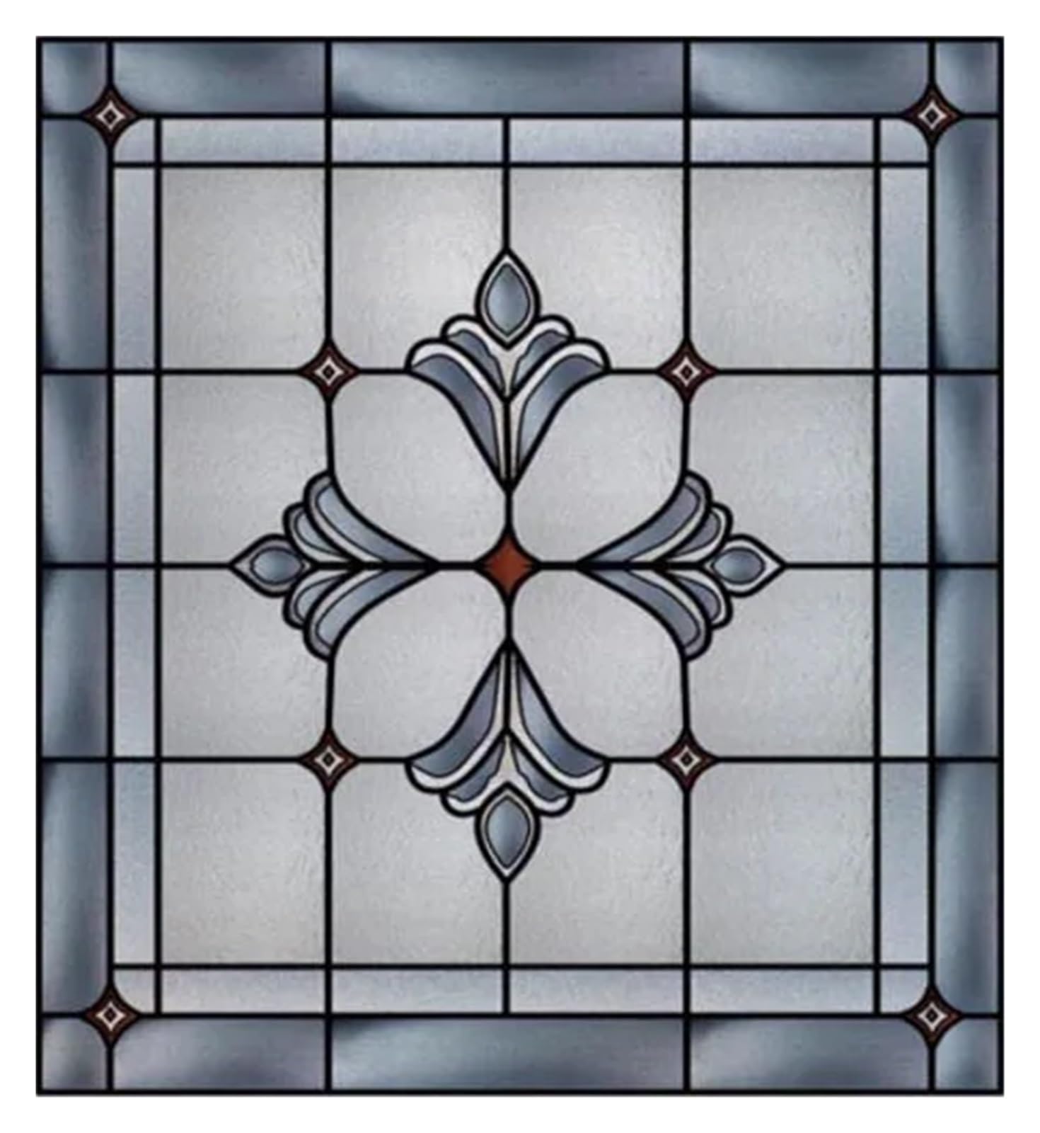Window Film Stained Glass Window Film Retro Vintage Frosted Static Cling Art Colored Films Door Sticker