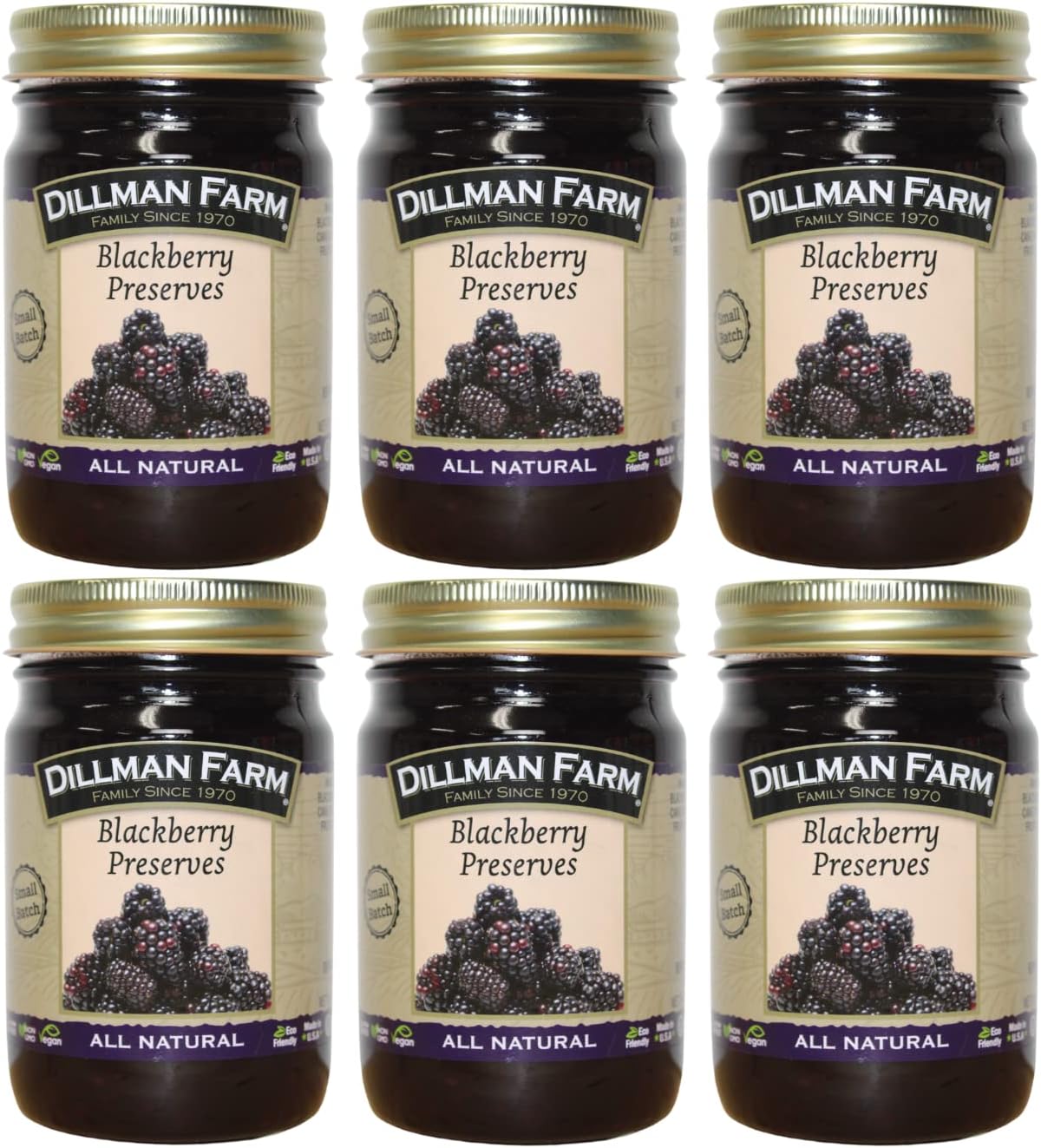 Dillman Farm All Natural Blackberry Preserves - Gluten-free, Non-GMO