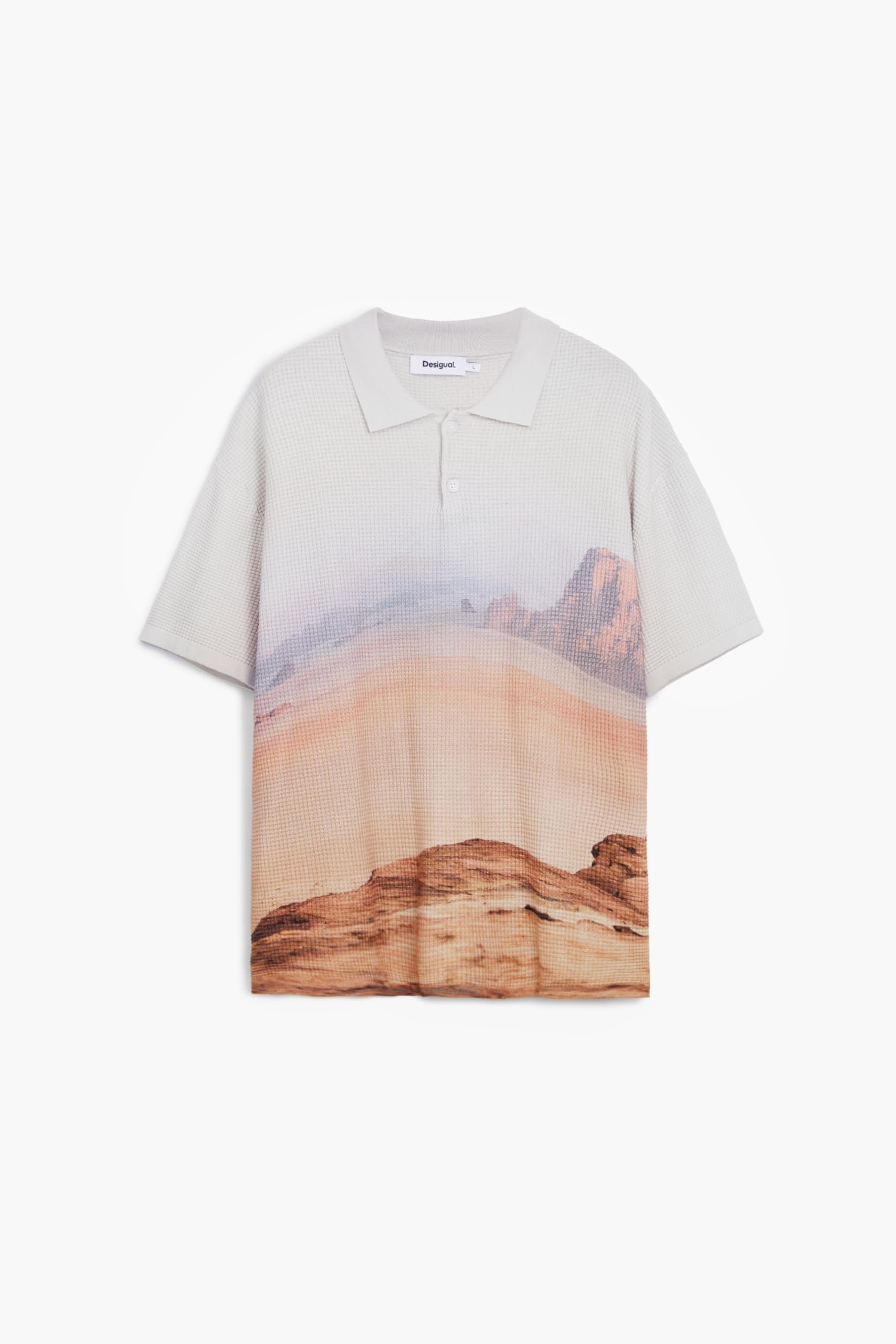 Desigual Man Knit Polo A Maniche Corte T-Shirt Uomo