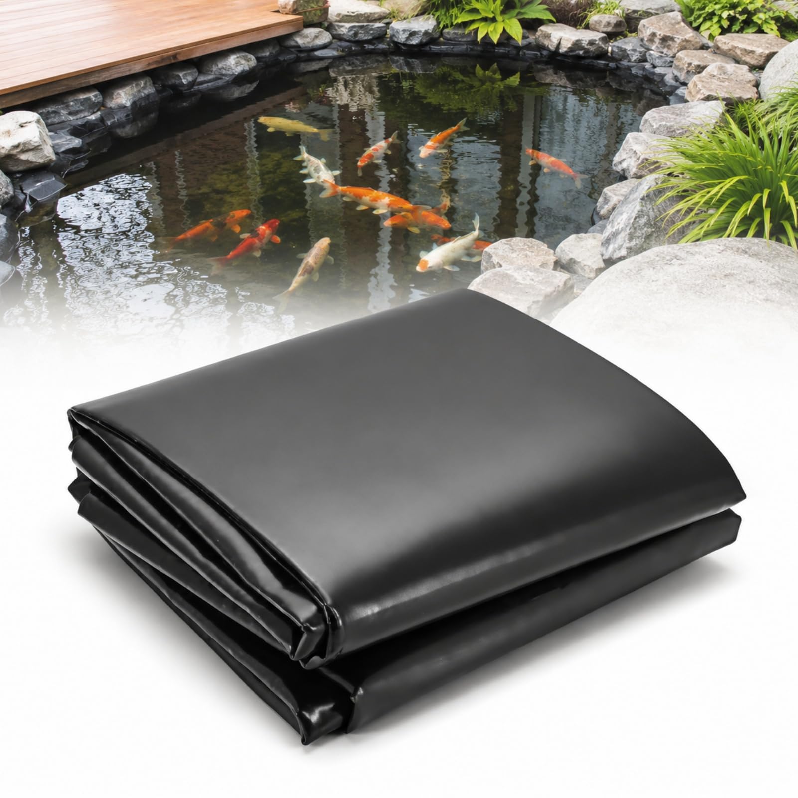 Liner Étang en PEHD Noir Souple : Protection Durable Anti-Infiltration pour Grand Bassin