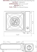Vista 2 de Estufa portátil de butano Gas One con estuche: encendido automático, control preciso del calor - para acampar, tailgating y cocinar al aire libre