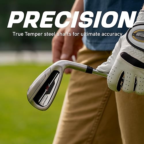 Miniatura 6 de Precise M5 - Juego de golf para hombre  Conductor de 460 cc, madera, híbrido, hierros 5-PW, putter, bolsa de soporte, 3 fundas para la cabeza