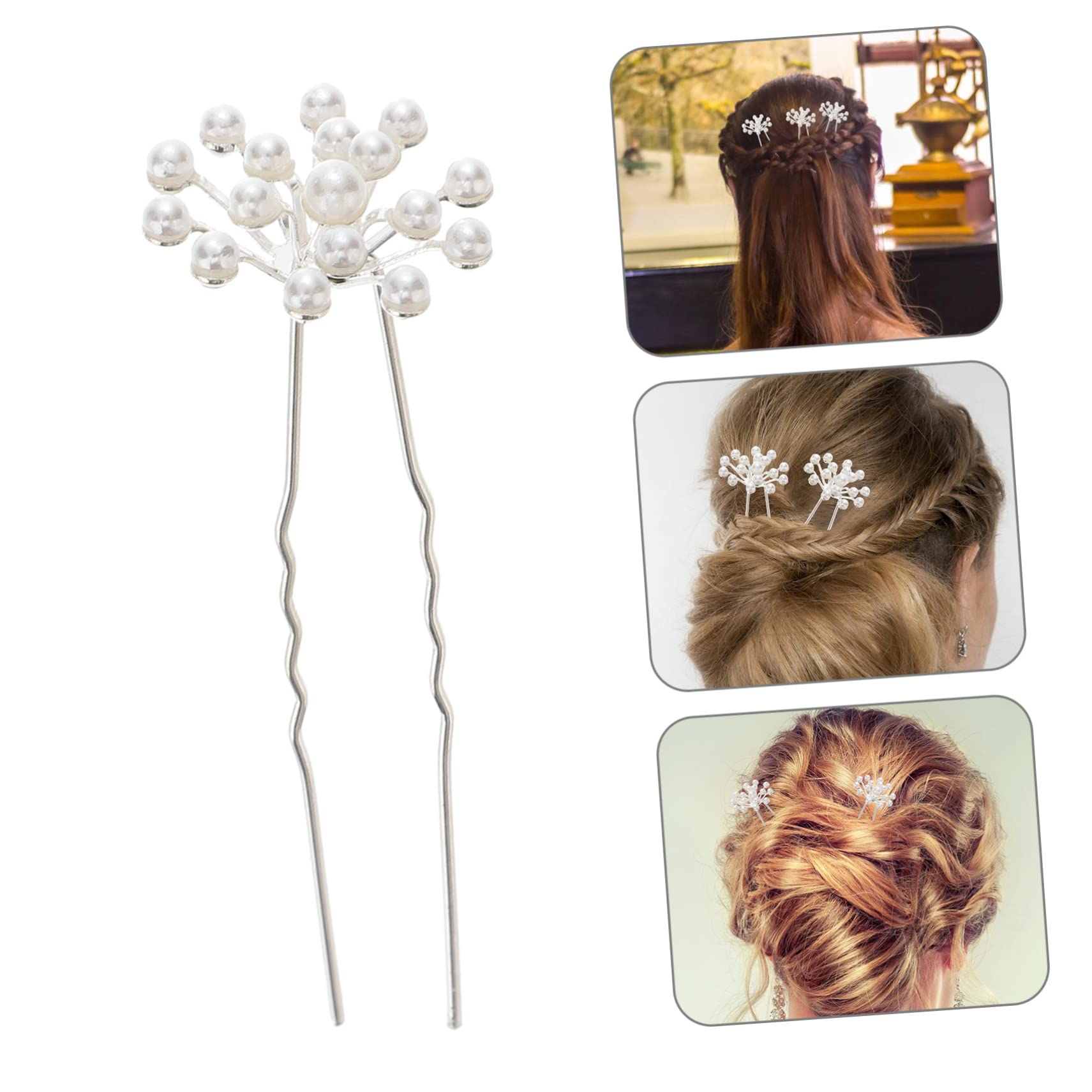 POPETPOP 80piezas Horquillas Para Novia Gypsophila Accesorios De Pelo Para Bodas u Shaped Hairpin Elegante Adornos Para Eventos Especiales y Fiesta