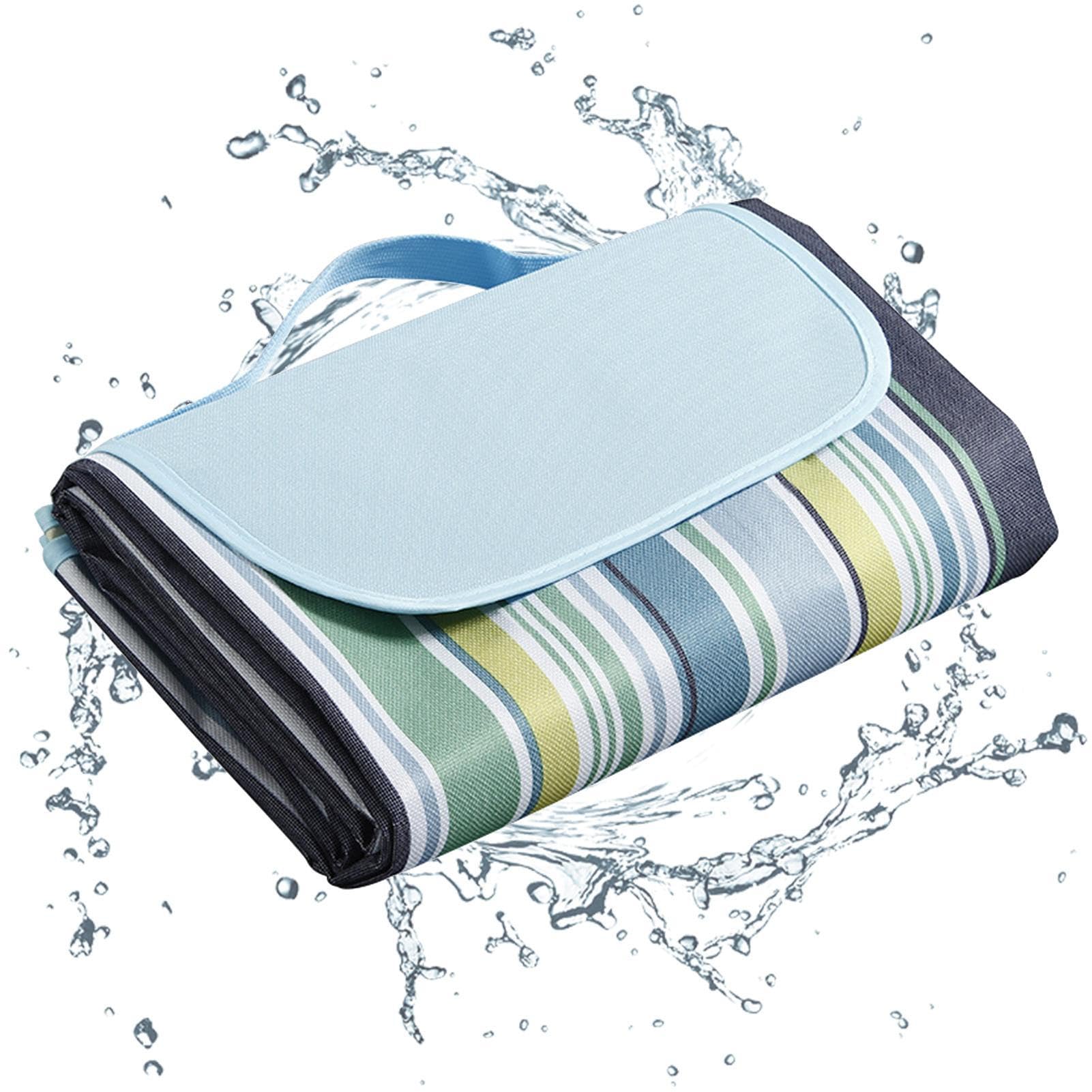 Youding Outdoor Beach Blankets - Extra Large Picnic Mat Tote | Large, Beach Blanket for Beach and Sand Picnic Outdoor Fun Accessories