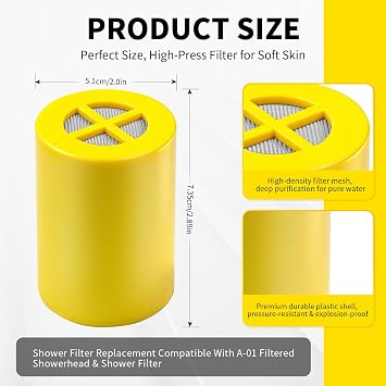 4 x Replacement Shower Head Filter Compatible with Afina