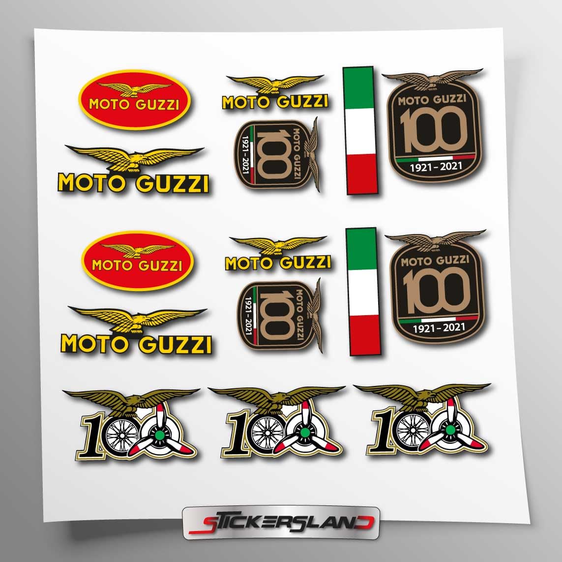 Kit adesivi compatibile con Mo Gu 100 casco | adesivi per moto telaio carena | uso personale, privato e decorativo | decals sticker Decalcomanie Aftermarket |