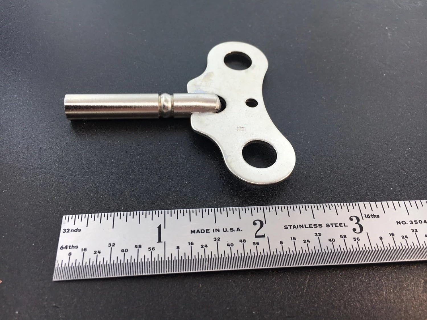 German Clock Key # 8 Size 4 mm or .157 in. Steel