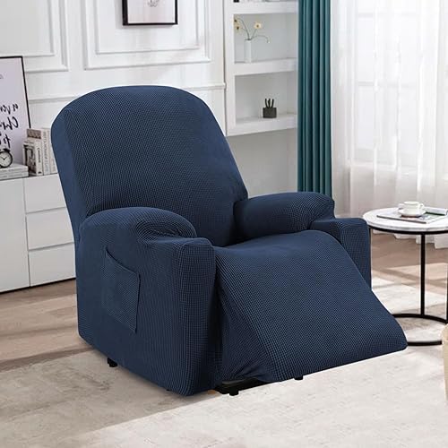 Miniatura 7 de H.VERSAILTEX Funda elástica para sillón reclinable, funda para silla reclinable de elevación eléctrica, ajustable estándar, grande, con bolsillo