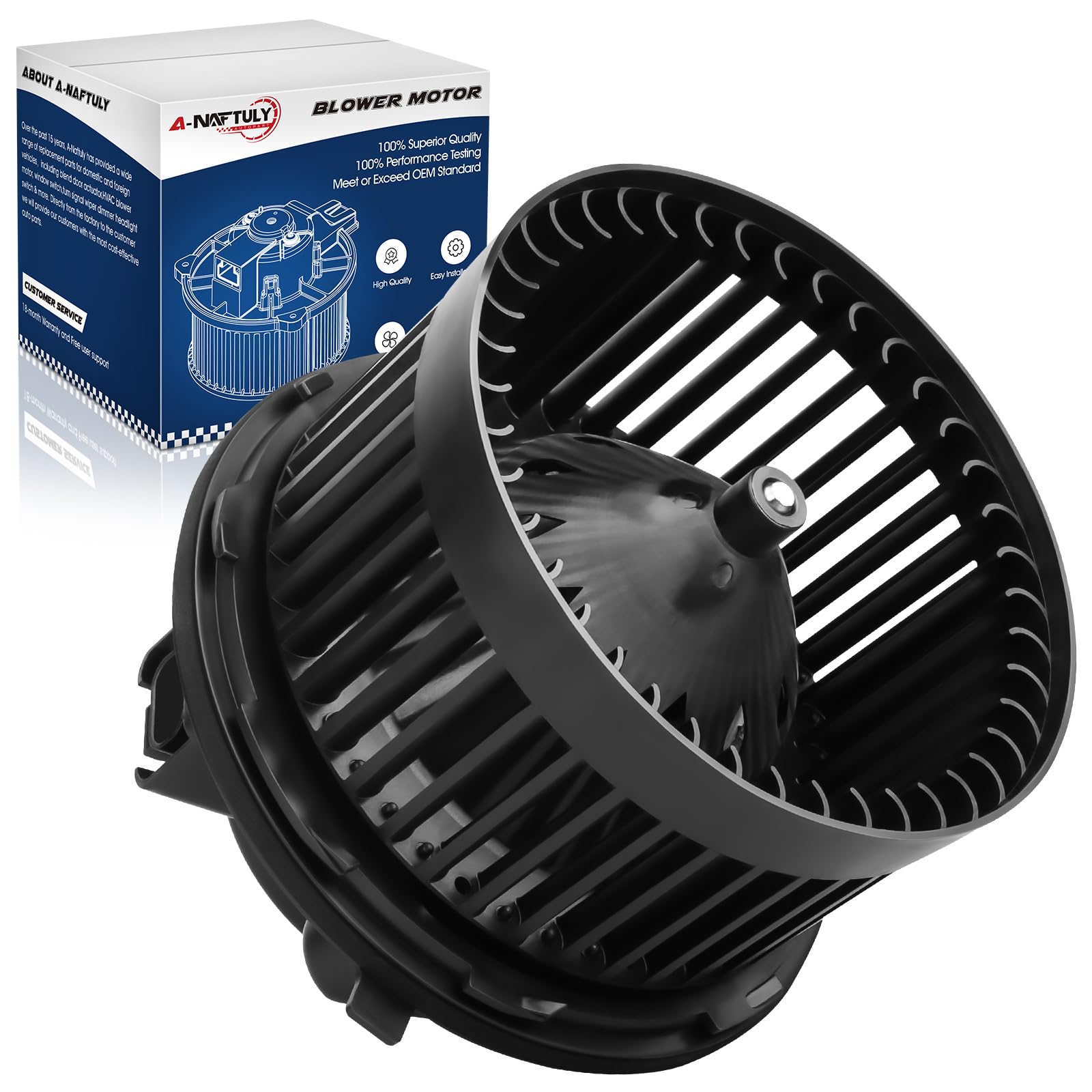 A-NAFTULY AC Blower Motor Fan Fits for Chevy Silverado 1500 2500 3500 Avalanche Suburban Tahoe GMC Sierra Yukon Cadillac Escalade 2000 2001 2002 2003 2004 2005 2006, HVAC Heater Blower Motor, 700089