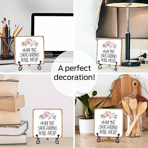 Miniatura 4 de Letreros de mesa de madera con texto en inglés "Always Remember You Are Braver Than You Think" (Always Remember You Are Braver Than You Think),