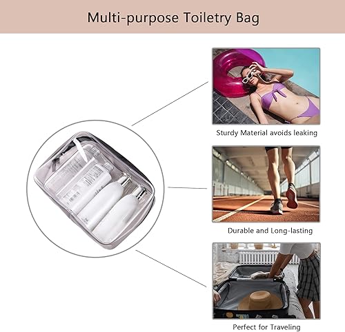 Miniatura 6 de Pequeña bolsa transparente para hombres, bolsa transparente pequeña, bolsa de maquillaje transparente, bolsa de aseo aprobada por la TSA, bolsas de