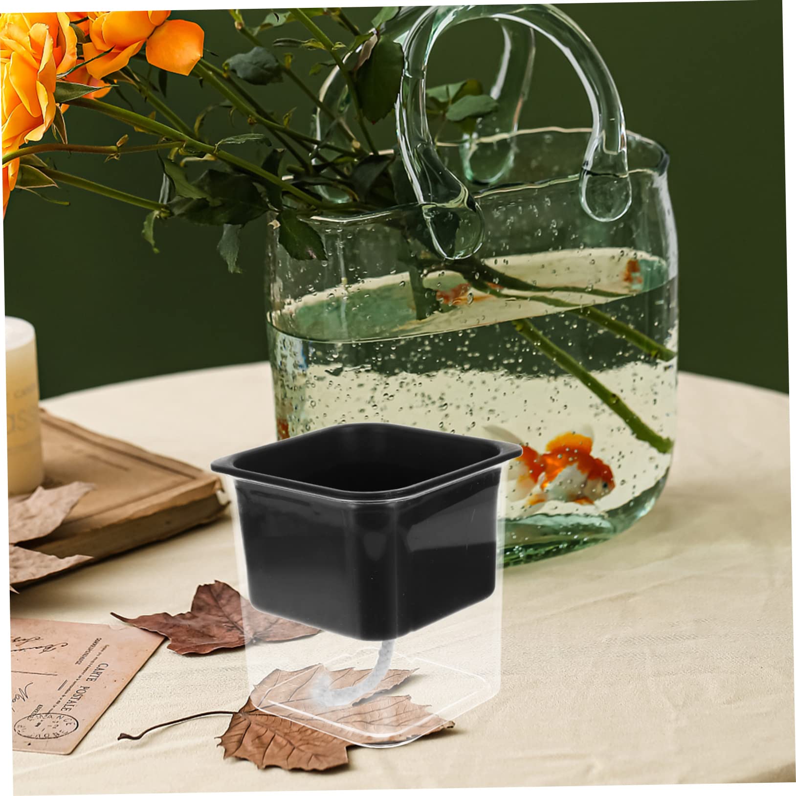 Toddmomy 4 Pièces Pot de Fleur Auto Irrigant Transparent Noir Jardinière Double avec Eau et Arrosage Automatique Pot Succulent Durable pour Intérieur et Extérieur