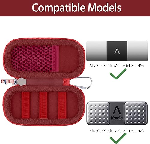 Vista 96 de Khanka Funda rígida de repuesto para AliveCor Kardia Mobile ECG/KardiaMobile 6L EKG (oro rosa)