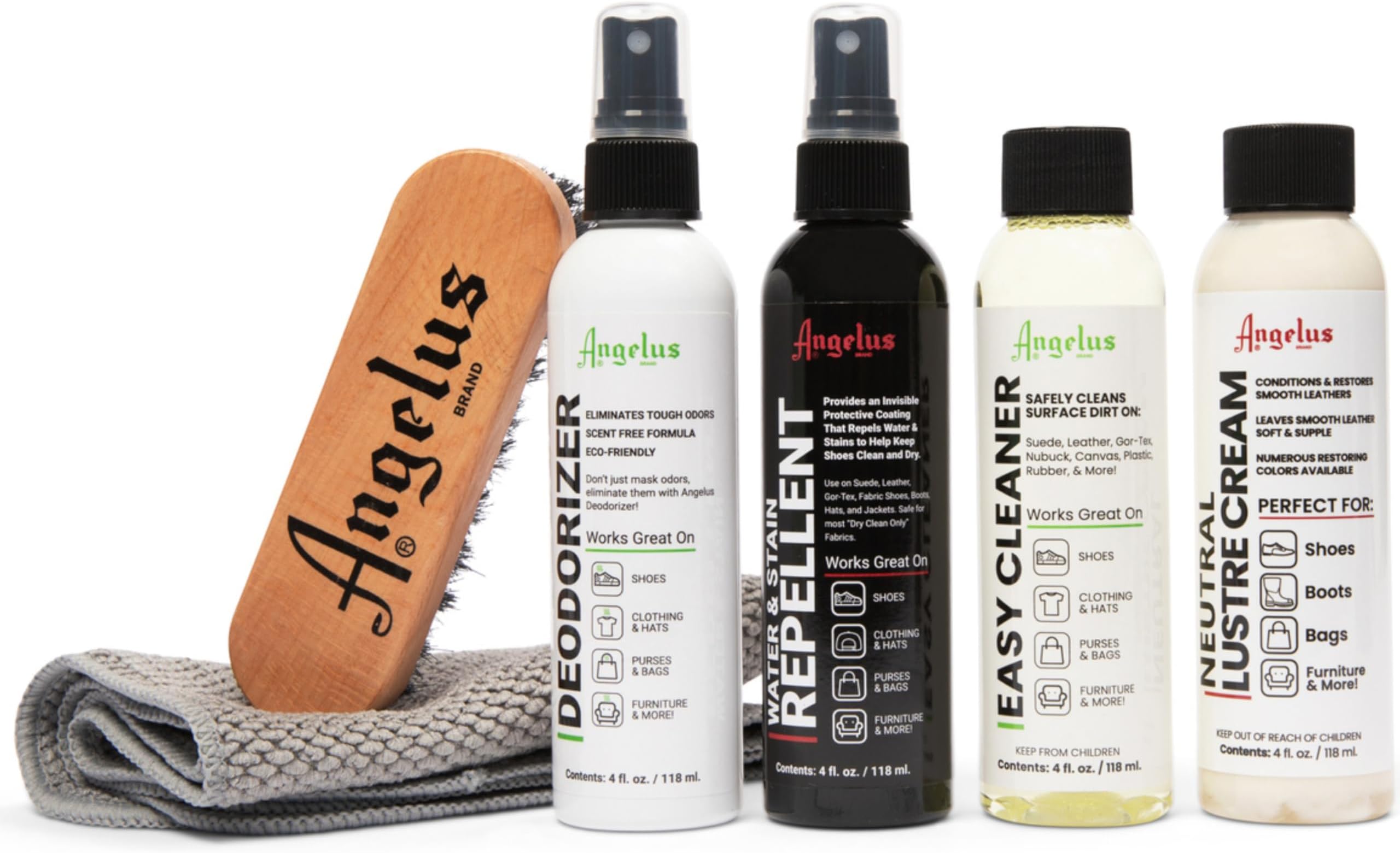 Angelus Sneaker Cleaning Kit | Shoe Cleaner Set for Sneakers, Boots, Leather, Suede | Complete Shoe Care Kit