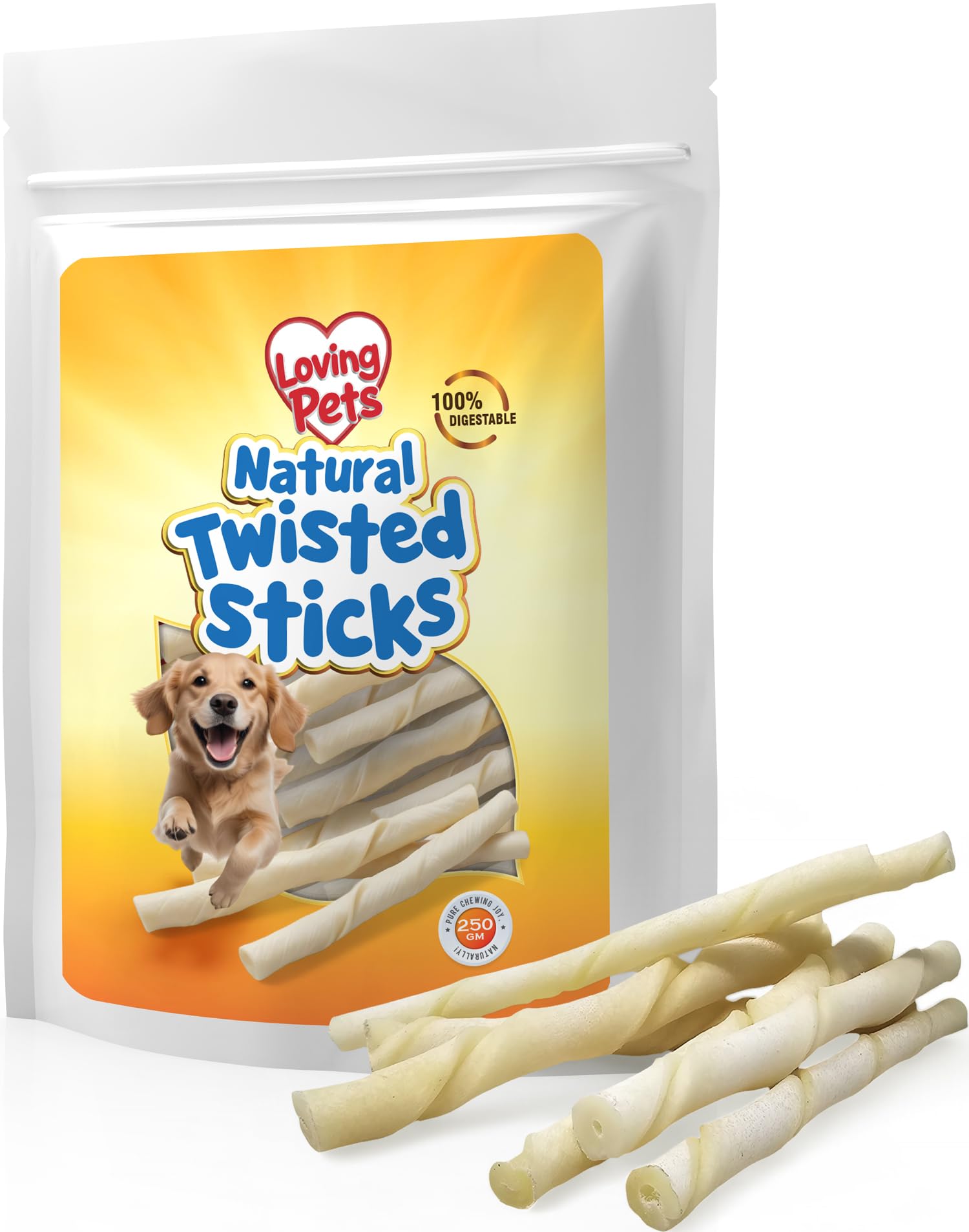 Loving Pets Dog Chew White Twisted Sticks for All Life Stages, Milk, 250G, 1 Count (B01IBZ8KGG) Amazon Price History, Amazon Price Tracker